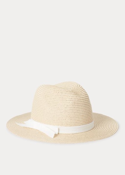 Sombreros Ralph Lauren Mujer Blancos / Creme - Raffia Sun - HILWO7326